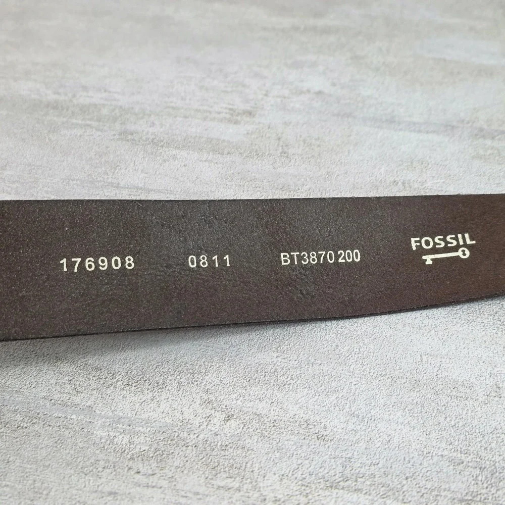 Fossil Brown Genuine Leather Belt Men's Large Style BT3870 44 inch Long